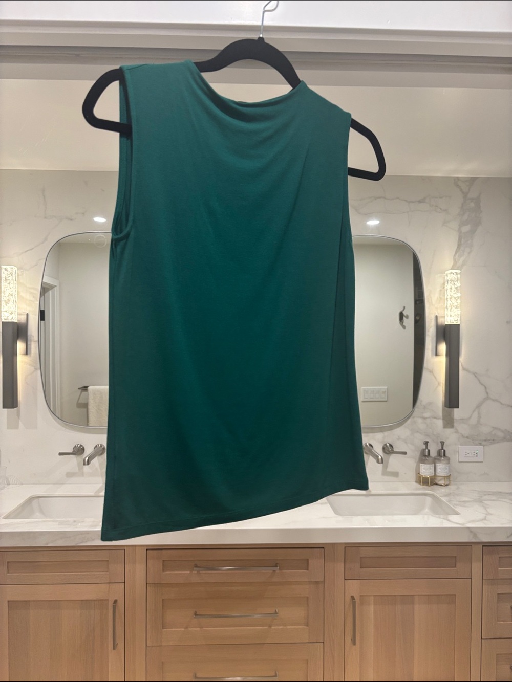 Ann Taylor Deep Green Sleeveless Tank Top